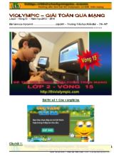 Đề thi violympic môn Toán Lớp 2 - Vòng 15 - Năm học 2013-2014 - Trường Tiểu học Kiền Bái